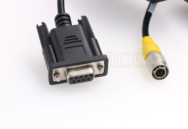 SZRMCC Total Station Data Collector Coiled Cable 6 pin Hirose Male to DB9 RS232 for Top-con Sokkia South Total Station (Coiled Cable) - Image 3