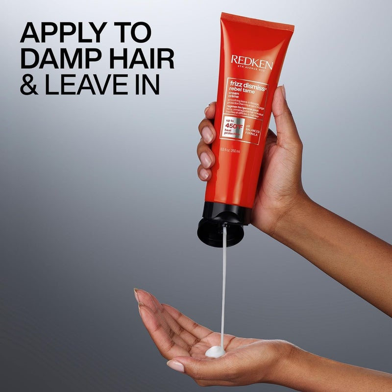 REDKEN كريم ريدكن فريز ديسميس ريبيل تيم للحماية من الحرارة للشعر المجعد يحمي الشعر من التجاعيد - Image 3