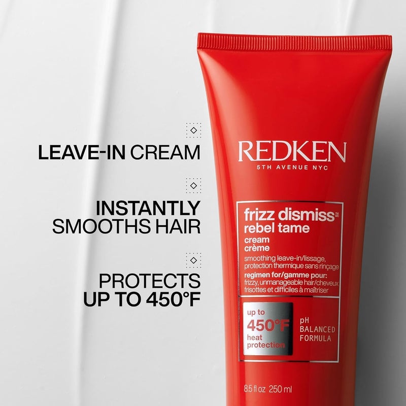 REDKEN كريم ريدكن فريز ديسميس ريبيل تيم للحماية من الحرارة للشعر المجعد يحمي الشعر من التجاعيد - Image 2