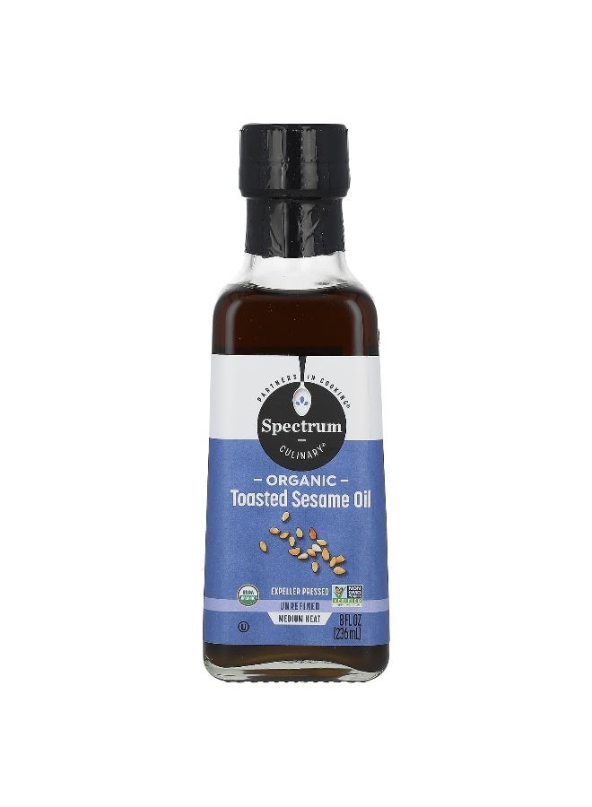 Spectrum Culinary Spectrum Culinary, Organic Toasted Sesame Oil, Unrefined, 8 fl oz (236 ml)  - Image 1