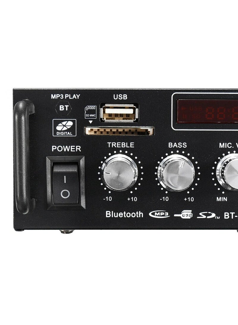 600W Speaker Amplifier 2CH FM Radio LCD Display Home Car 298A Bluetooth Version - Image 5
