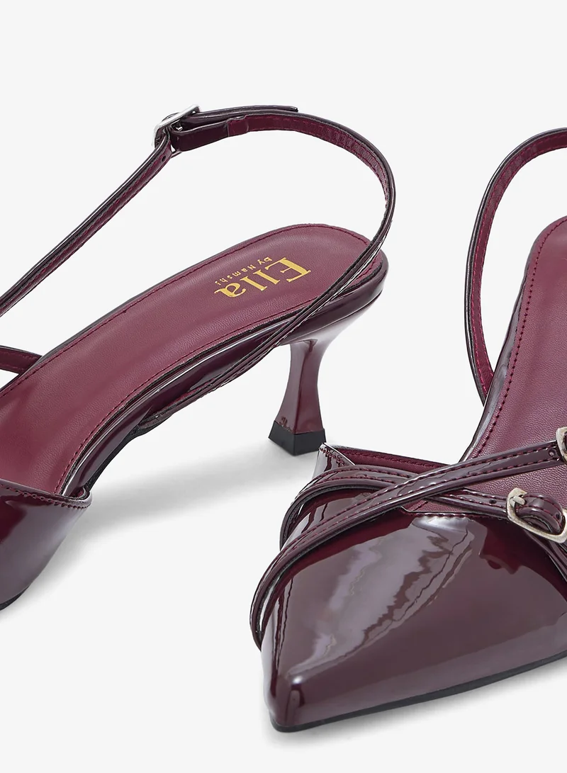 ELLA  Double Buckle Detail Sling Back Pump for Women | Best Price UAE