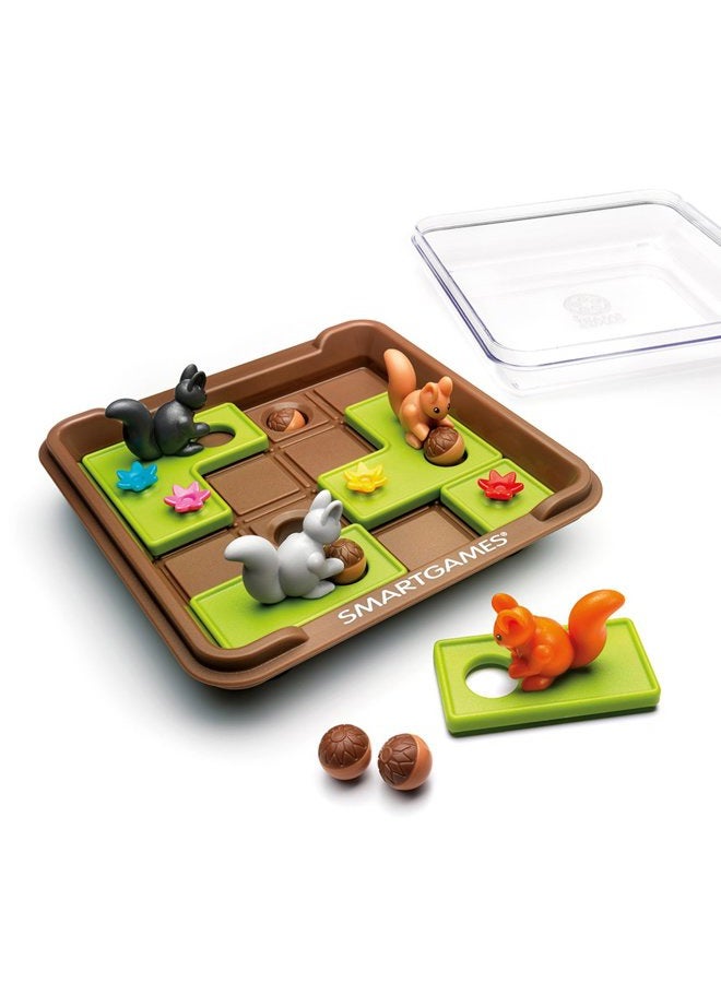 SmartGames السناجب تذهب إلى الجنون! ، لغز تحدي الذكاء الممتع ، لعبة STEM لتطوير الإدراك مع أكثر من 60 تحديًا ، لعبة ألغاز تعليمية مناسبة للسفر على الطاولة ، مناسبة للأطفال فوق 6 سنوات - Image 4