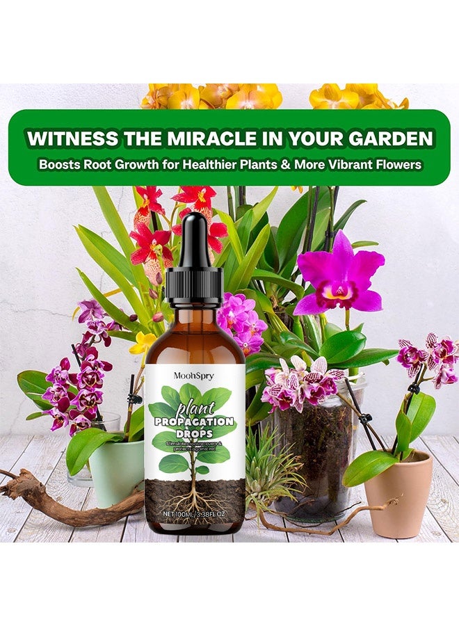 MOONSPRY Plant Propagation Drops, Hydroponic Liquid Plant Food, Nutrient Solution for Aerogarden u0026 Indoor Hydroponics, Liquid Fertilizer for Herbs, Vegetables u0026 Plant Growth (100ml) - Image 3