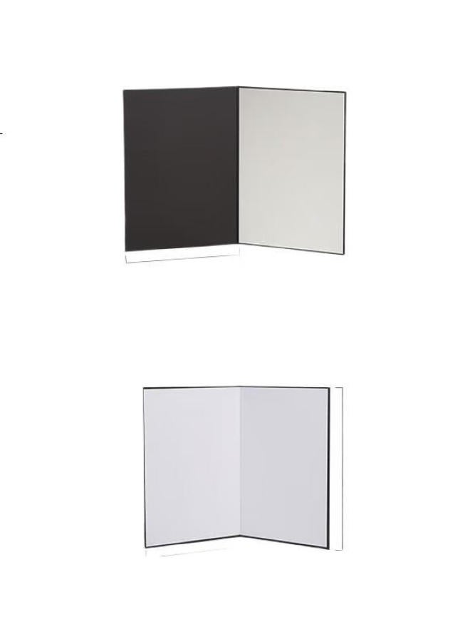 Beiyang A4 Small Photography Backdrop Card, Foldable Fill Light Board, Still Life Product Shooting Reflector, Hard Board, Thickened Black White Silver Matte Light-Absorbing Edge, For Food And Beauty Photography - Image 2