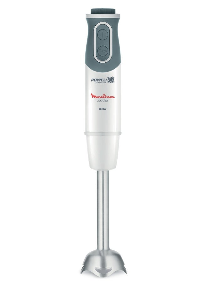 MOULINEX Optichef 3In1 Hand Blender With Accessories, 800 Watts, White, Plastic / Stainless Steel, Dd643127, min 2 yrs warranty DD643127 White / Quartzite - Image 2