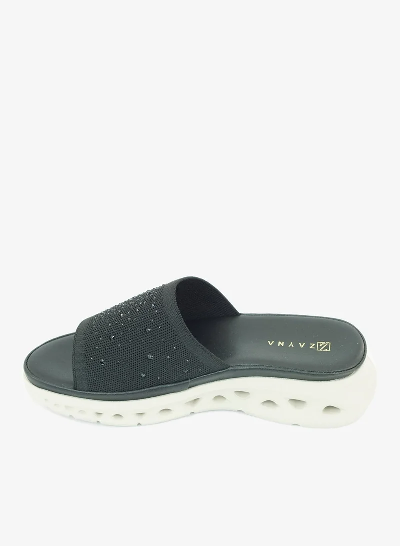 Zayna Black 221-334 Zayna Ladies Casual Slides 3F2006-911 Black for Women | Best Price UAE