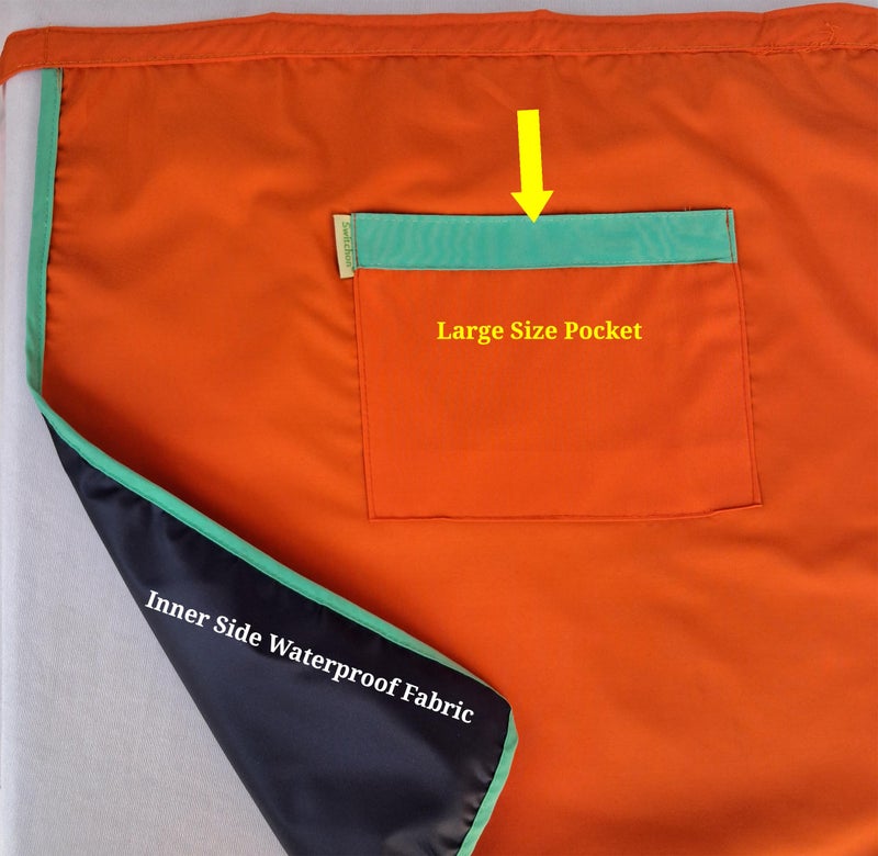 Switchon Waterproof Waist Mini Kitchen Apron for Women | Multipurpose Cooking, Bar, Pub, Waiter, Salon & Parlor Aprons with Pocket | Durable & Stylish | Pack of 2 | Made in India - Image 4