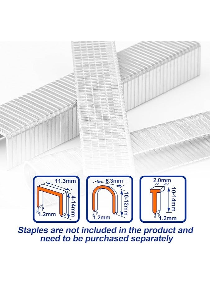 WADFOW - 3 in 1 Staple Nail Steel Gun, Manual Staple Gun for Upholstery, Fixing Material, Decoration, Carpentry, Furniture - Image 1