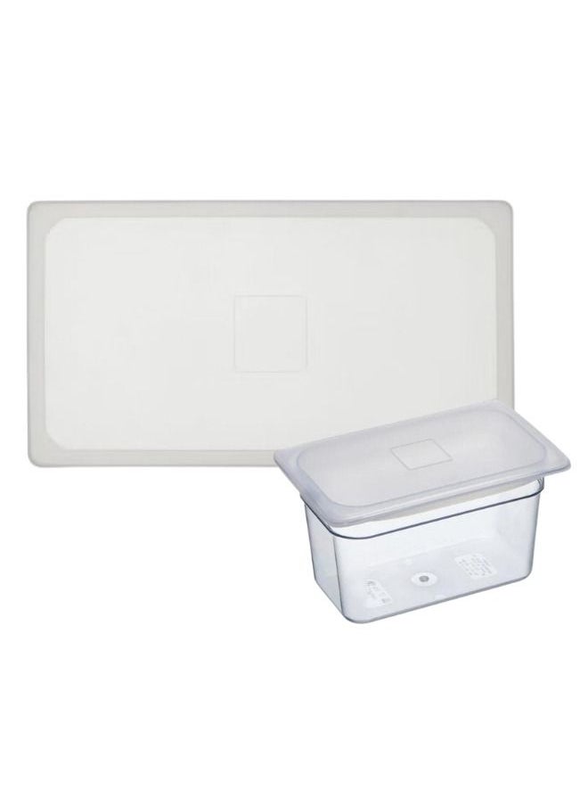 YASHTECH Flexsil Silicone Lid 1/4 Steam Pan Size Reusable Food Pan Cover 1 Piece  - Image 1
