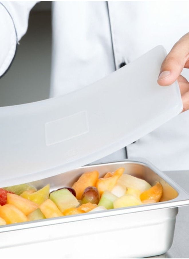 YASHTECH Flexsil Silicone Lid 1/4 Steam Pan Size Reusable Food Pan Cover 1 Piece  - Image 2