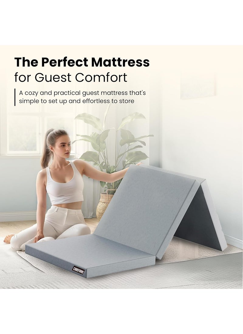 CareFoam CareFoam Foldable Mattress Single Bed Premium Memory Foam 3Fold Design for Floor Sleeping Guests Travel Camping Portable Compact Easy to Store Soft Supportive 75 x 30 x 25 Inch  - Image 3