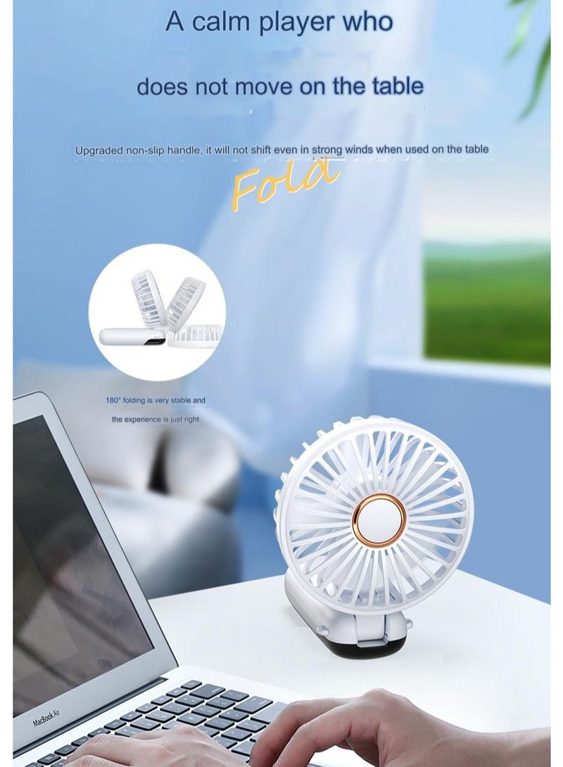 مروحة محمولة باليد قابلة للطي - مروحة شخصية قابلة للطي - مروحة شخصية - مروحة صغيرة متعددة الوظائف - مروحة صامتة بشاشة رقمية - مروحة جيب طويلة التحمل - Image 4