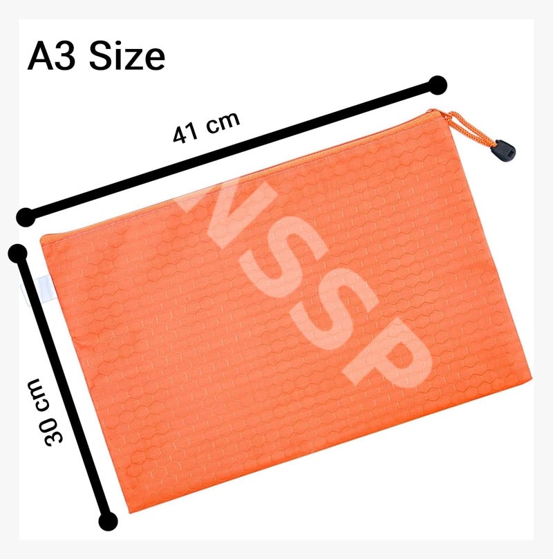 NSSP™ A3 Large Size Document Zip Bag/Pouch 12 INCH X 18 INCH - Multicolour (Pack of 25) - Image 4