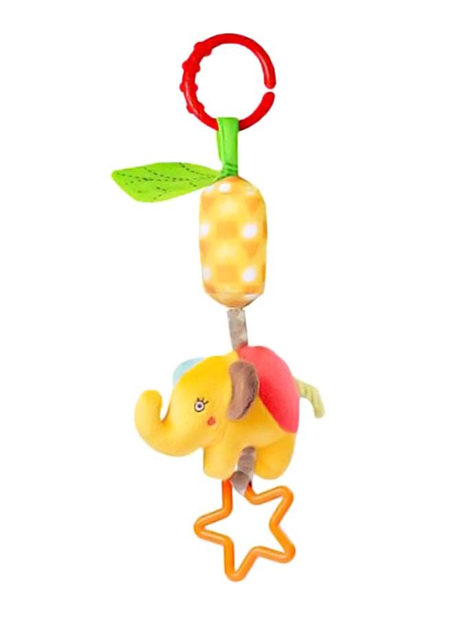 NIBEMINENT Baby Stroller Ring Elephant Plush Rattle Toy - Image 1