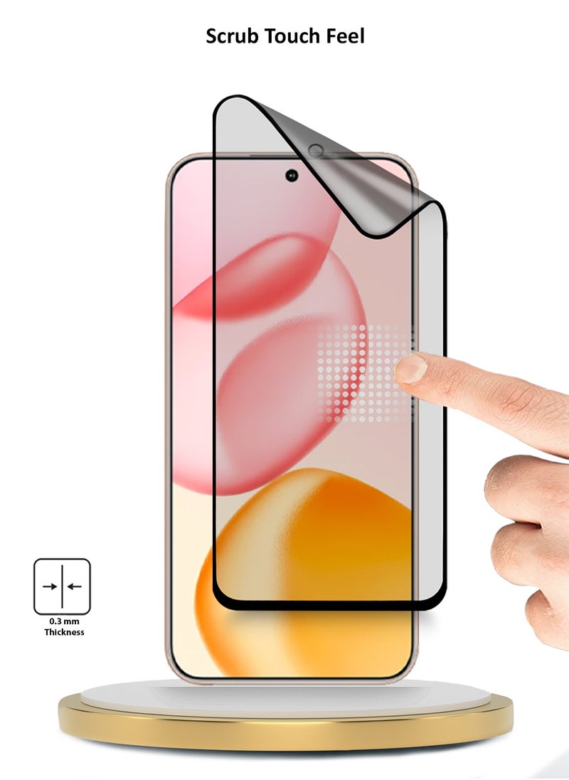 Wtech Honor 400 5G 2025 Premium Nano Ceramic Full Glue Full Cover Matte Flexible Screen Protector (MSCNMN) - Clear/Black  - Image 4