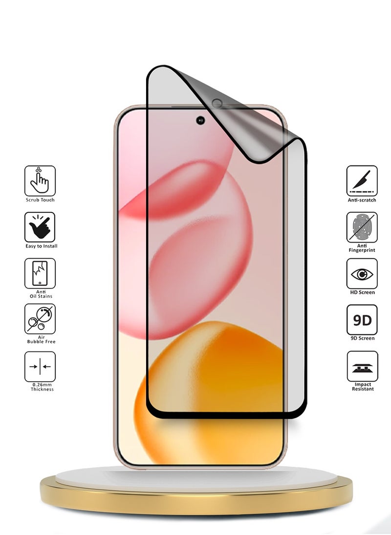Wtech Honor 400 5G 2025 Premium Nano Ceramic Full Glue Full Cover Matte Flexible Screen Protector (MSCNMN) - Clear/Black  - Image 2