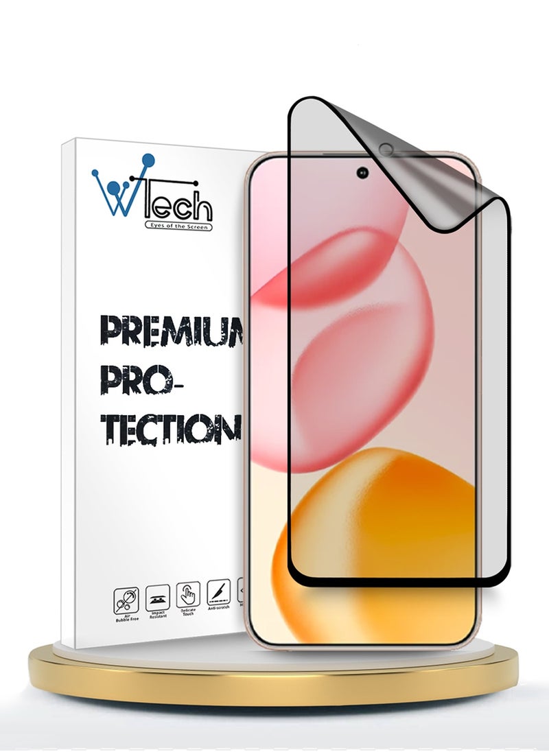 Wtech Honor 400 5G 2025 Premium Nano Ceramic Full Glue Full Cover Matte Flexible Screen Protector (MSCNMN) - Clear/Black  - Image 1