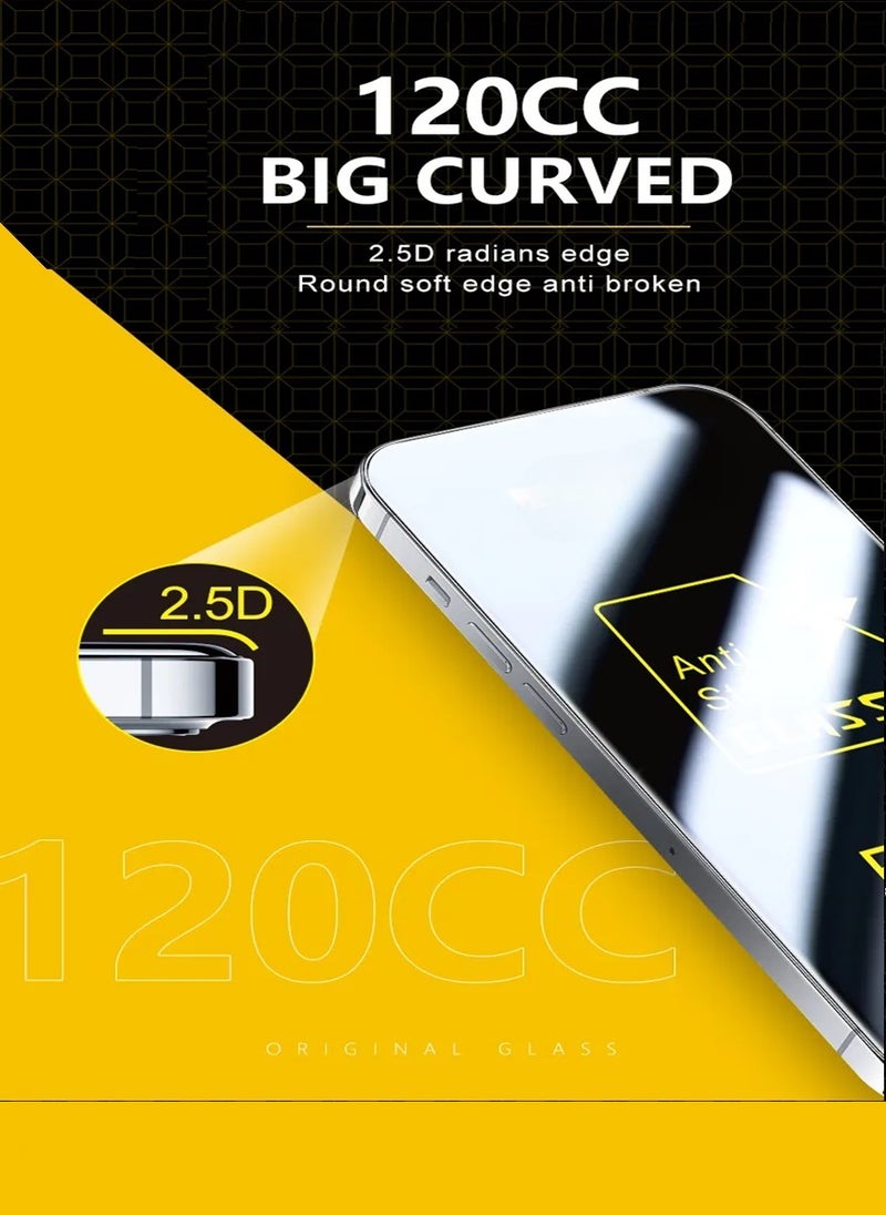 AINA Tempered Glass Screen Protector 5D Designed For Samsung Galaxy A05 Full Glue Edge to Edge Full Screen Coverage And Bubble Free - Image 5