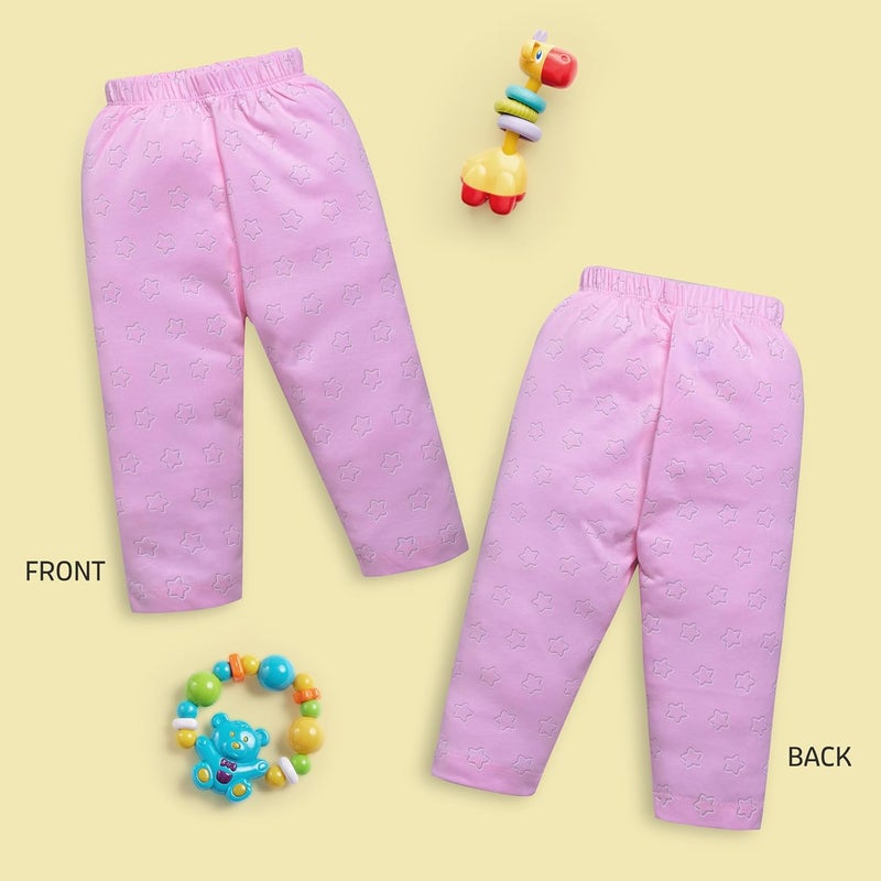 LuvLap Baby Boys 100% Cotton Pyjama Sets - Pack of 3 (White, Baby Pink, Aqua) for 3-6 Months - Image 3