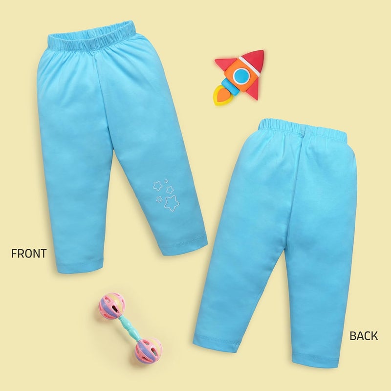 LuvLap Baby Boys 100% Cotton Pyjama Sets - Pack of 3 (White, Baby Pink, Aqua) for 3-6 Months - Image 4
