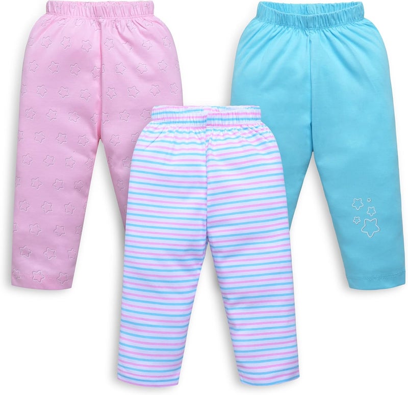 LuvLap Baby Boys 100% Cotton Pyjama Sets - Pack of 3 (White, Baby Pink, Aqua) for 3-6 Months - Image 1