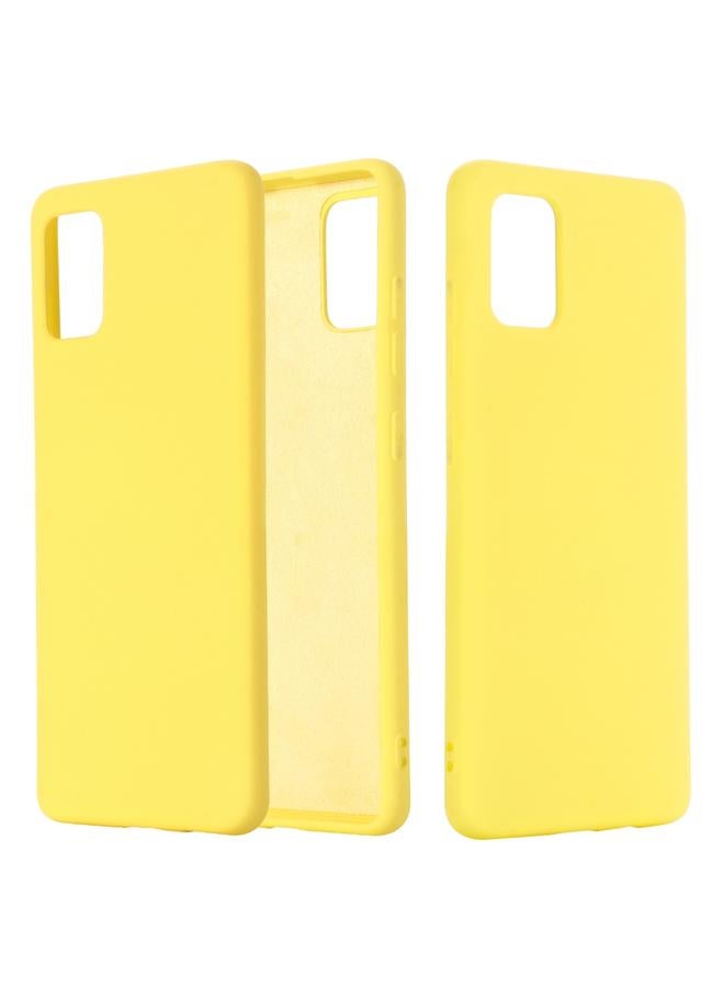 اس-توب جراب لهاتف Galaxy A31 مصنوع من السيليكون السائل بلون سادة ومضاد للسقوط وتغطية كاملة - Image 1