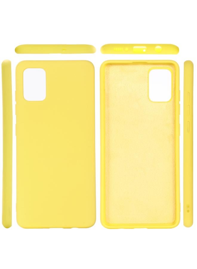 اس-توب جراب لهاتف Galaxy A31 مصنوع من السيليكون السائل بلون سادة ومضاد للسقوط وتغطية كاملة - Image 2