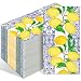 Tinlade 100 Pcs Disposable Paper Hand Towels for Bathroom Paper Guest Towels for Powder Room Disposable Dinner Napkins for Birthday Bridal Shower Tea Party Supplies Table Decor Lemon - Image 2