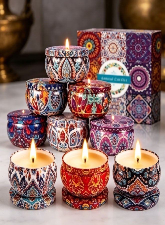 Bukela Candle Gift Set,8-Pack Aromatherapy Soy Candles,No Toxic Mini Tealights with Floral Scents for Stress Relief & Relaxation,Thanksgiving Hostess Gift for Women,Birthday & Mother's Day Present - Image 1