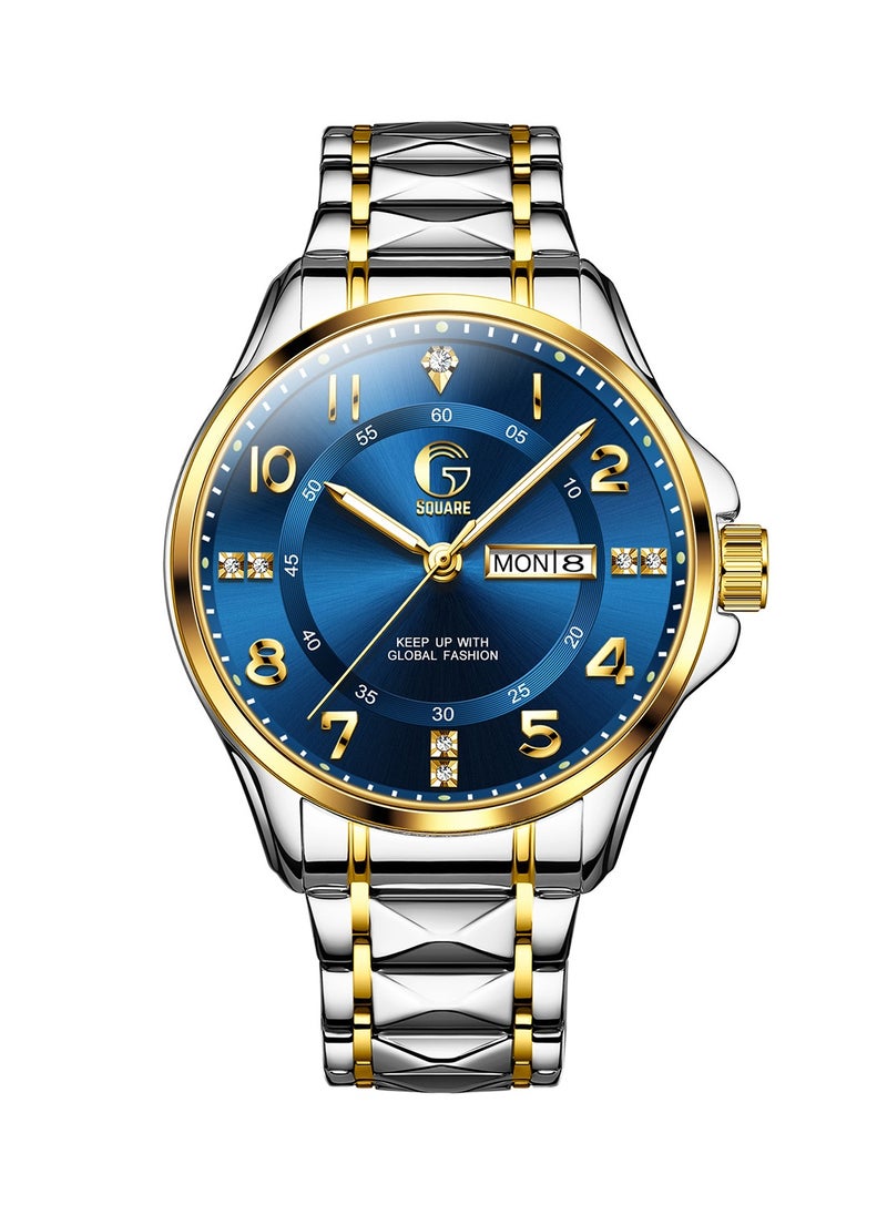 Gsquare Men's Analog Quartz Blue Dial Stainless Steel Watch-2910  - Image 1