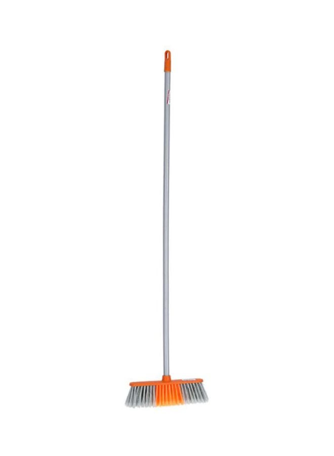 DELCASA Broom With Handle Grey/Orange - Image 1