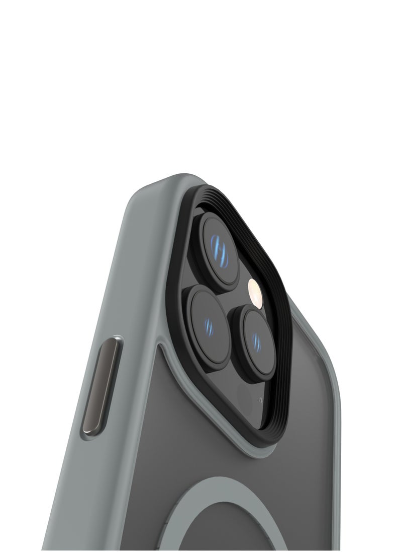 LEVELO - MagSafe Matte Solo Case for iPhone 16 Pro Max with Impact-Resistant Corners/ 3H Scratch Resistance/ Matte TPU Bumper Lightweight & Hybrid Design - Grey - Image 1