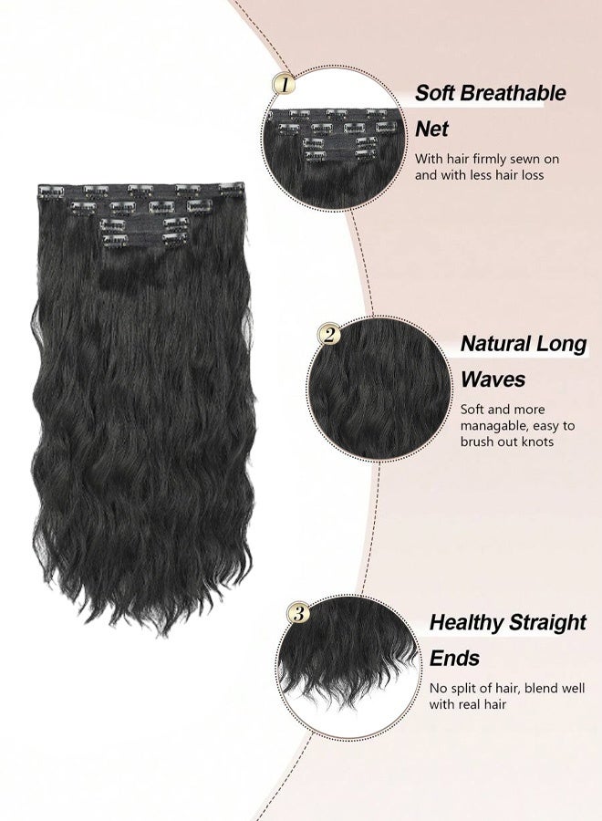 Generic 【Freely Matchable】Long Curly Wig Four-piece Set  - Image 4