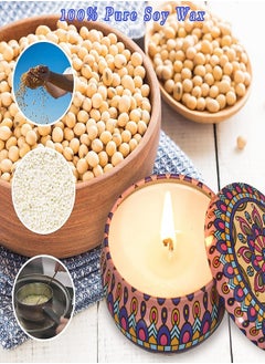 ماركة غير محددة مجموعة هدايا الشموع المعطرة شمعة العلاج العطري مع شمع الصويا الطبيعي للرجال والنساء  - Image 4