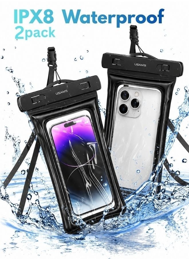 Usams Waterproof Mobile Phone Pouch with Touchscreen for Swimming, Diving & Underwater Photography , With Lanyard, IPX8 Waterproof - Image 1