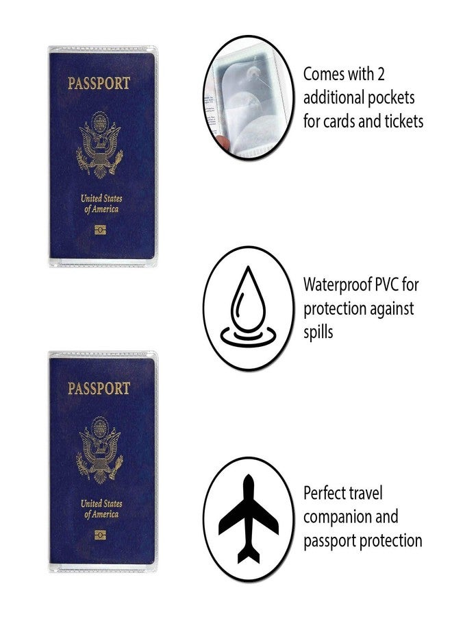 Millennial Essentials unisex-adult Waterproof Clear Passport Cover Plastic Passport Protector Vinyl ID Card Protector Case Holder Travel Pack of 6, - Image 2