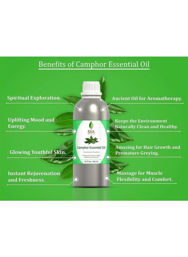 SVA Organics - SVA Organics Camphor Essential Oil (1 Kg) - 100% Pure and Natural Therapeutic Grade Essential Oil | Perfect for Aromatherapy, Skin (32 Ounce) - Image 1