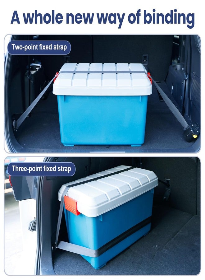 ECOSHIRE Cargo Straps for Car Trunk - Self-Retracting Tie-Down Straps - 2-Point Ratchet Tie-Down Straps with Hooks - Heavy-Duty Car Straps for Cargo Organization and Storage - for SUVs, Hatchbacks - Image 3