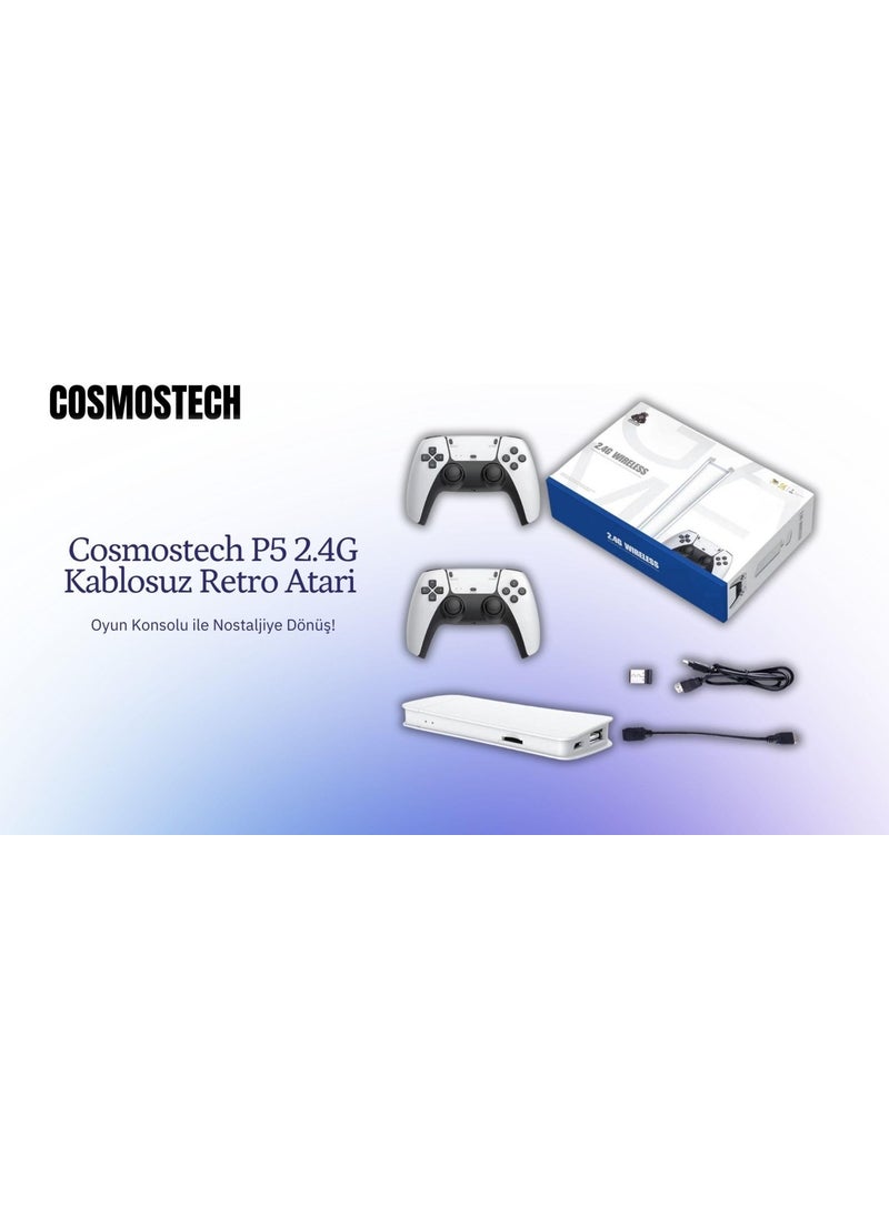 P5 2.4g Wireless Controller , 3D 4K HD Classic Retro Atari Video Game Console