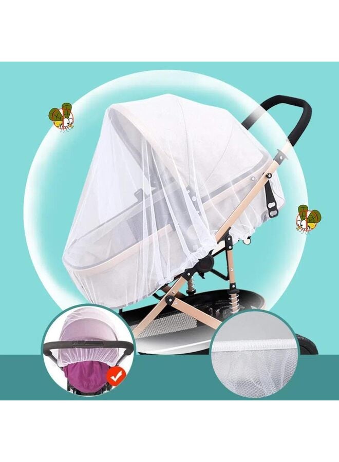 Mosquito Net For Stroller, Crib Mesh, Travel Mosquito Net Bassinets Cradles Playards and Portable Mini Crib(White) - Image 3