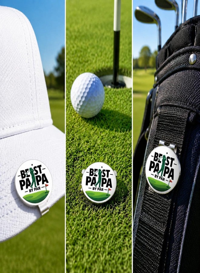 raddimelo Golf Dad Gifts for Fathers Day - Magnetic Golf Ball Marker Hat Clip, Best Dad by Par First Father's Day Papa Gift from Daughter Son Wife, Funny Golfs Birthday Gifts for Papa Husband Men Accessories - Image 3