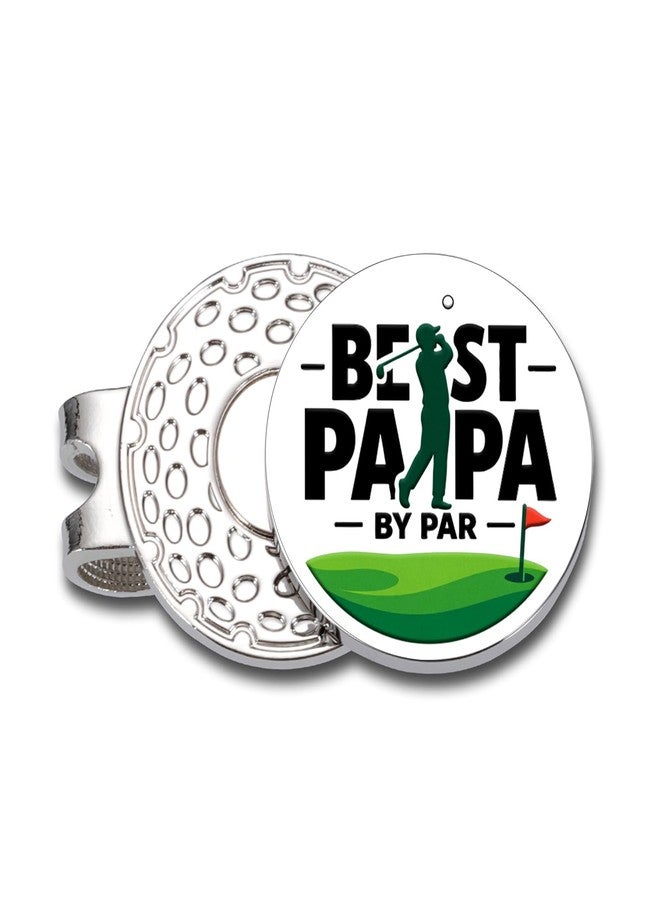 raddimelo Golf Dad Gifts for Fathers Day - Magnetic Golf Ball Marker Hat Clip, Best Dad by Par First Father's Day Papa Gift from Daughter Son Wife, Funny Golfs Birthday Gifts for Papa Husband Men Accessories - Image 1