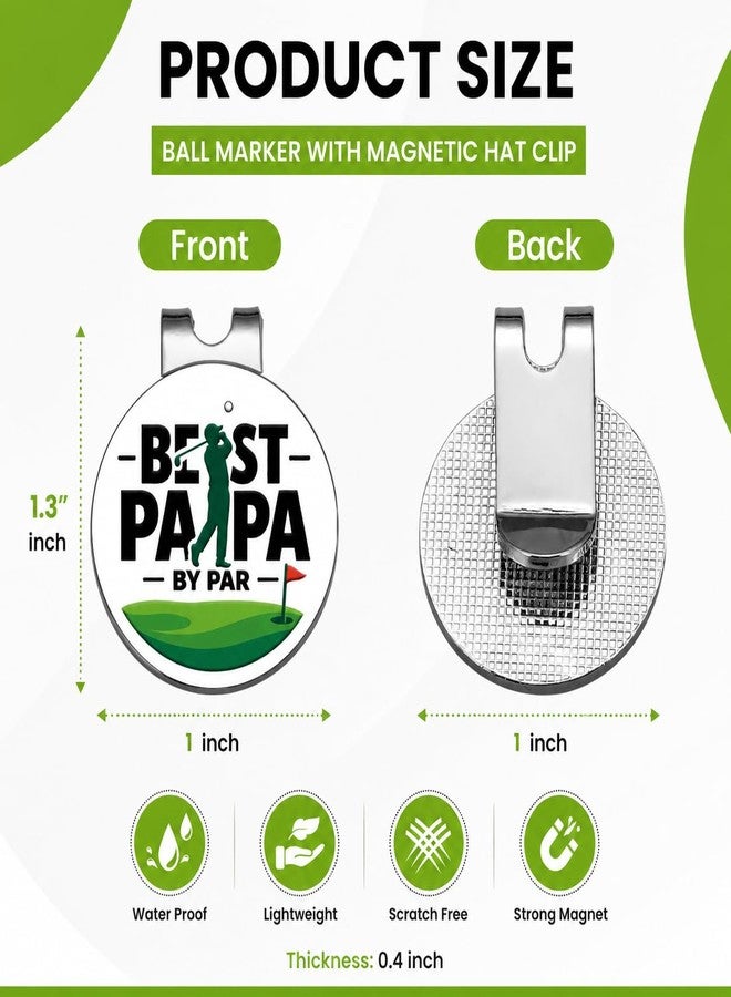raddimelo Golf Dad Gifts for Fathers Day - Magnetic Golf Ball Marker Hat Clip, Best Dad by Par First Father's Day Papa Gift from Daughter Son Wife, Funny Golfs Birthday Gifts for Papa Husband Men Accessories - Image 5