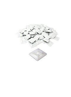Generic Premium Zip Tie Adhesive-Backed Mounts Professional Grade White Cable Tie Bases (100, 19x19 mm)  - Image 2