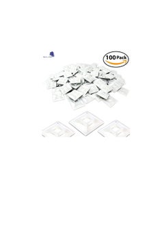 Generic Premium Zip Tie Adhesive-Backed Mounts Professional Grade White Cable Tie Bases (100, 19x19 mm)  - Image 3