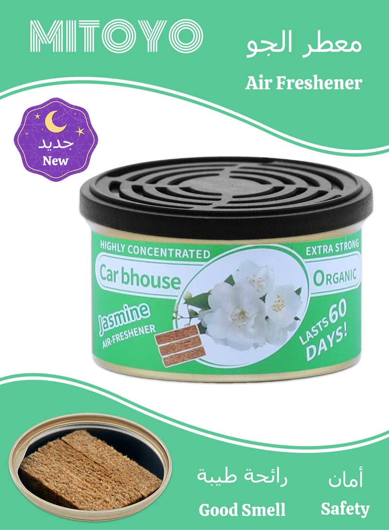 MITOYO Air Freshener - Jasmine- Odor Eliminator - Solid Wood Block Aromatherapy - Contains Essential Oil Ingredients - Scent Freshener - For Closet, Bathroom, Car, Living Room, Office, Pet Area  - Image 1