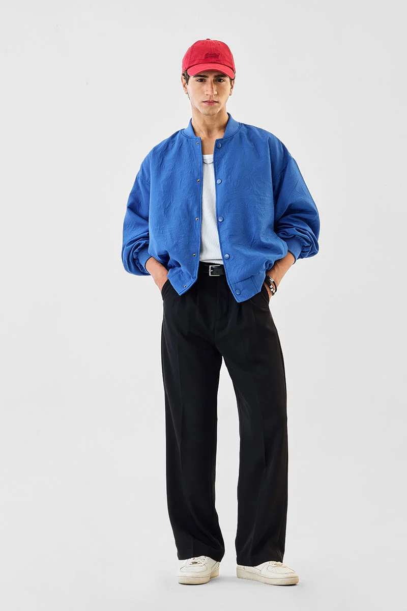 SNITCH Snap Button Oversized Bomber Jacket