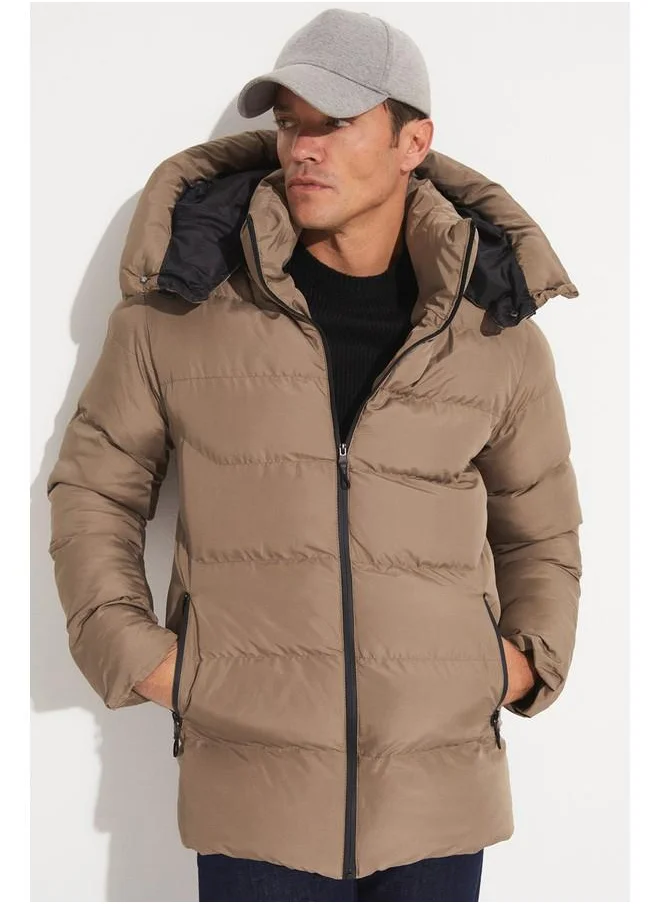 جون June Men Fiber Filled Coat Grey