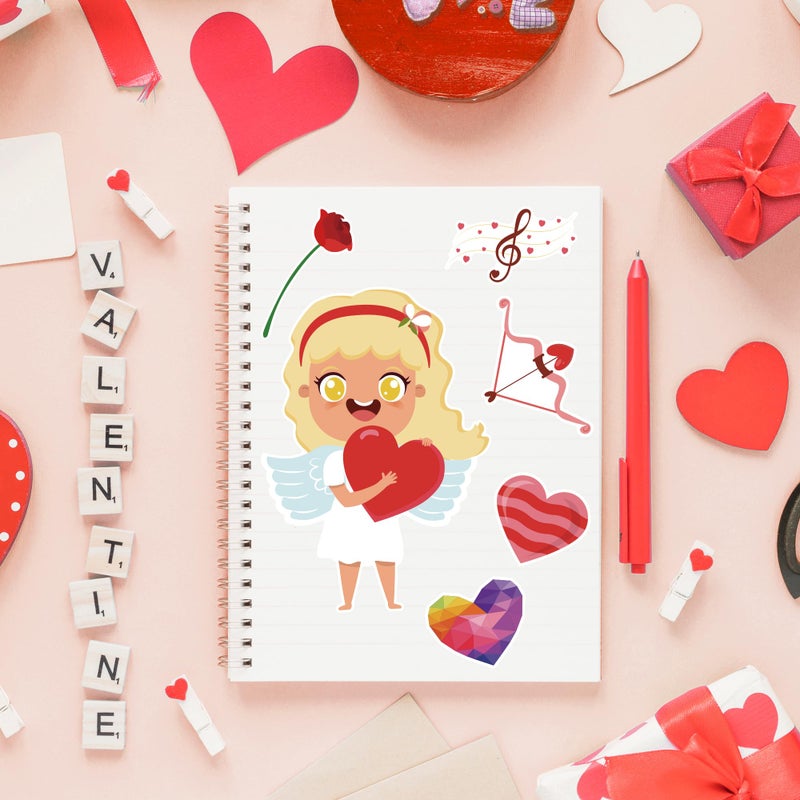 Ohome Valentines Stickers - Valentines Day Gifts For Kids School Classroom - Diy Valentines Crafts | Valentines Accessories Treats Party Favors For Toddler | Valentines Day Decorations(24 Sheets) - Image 4